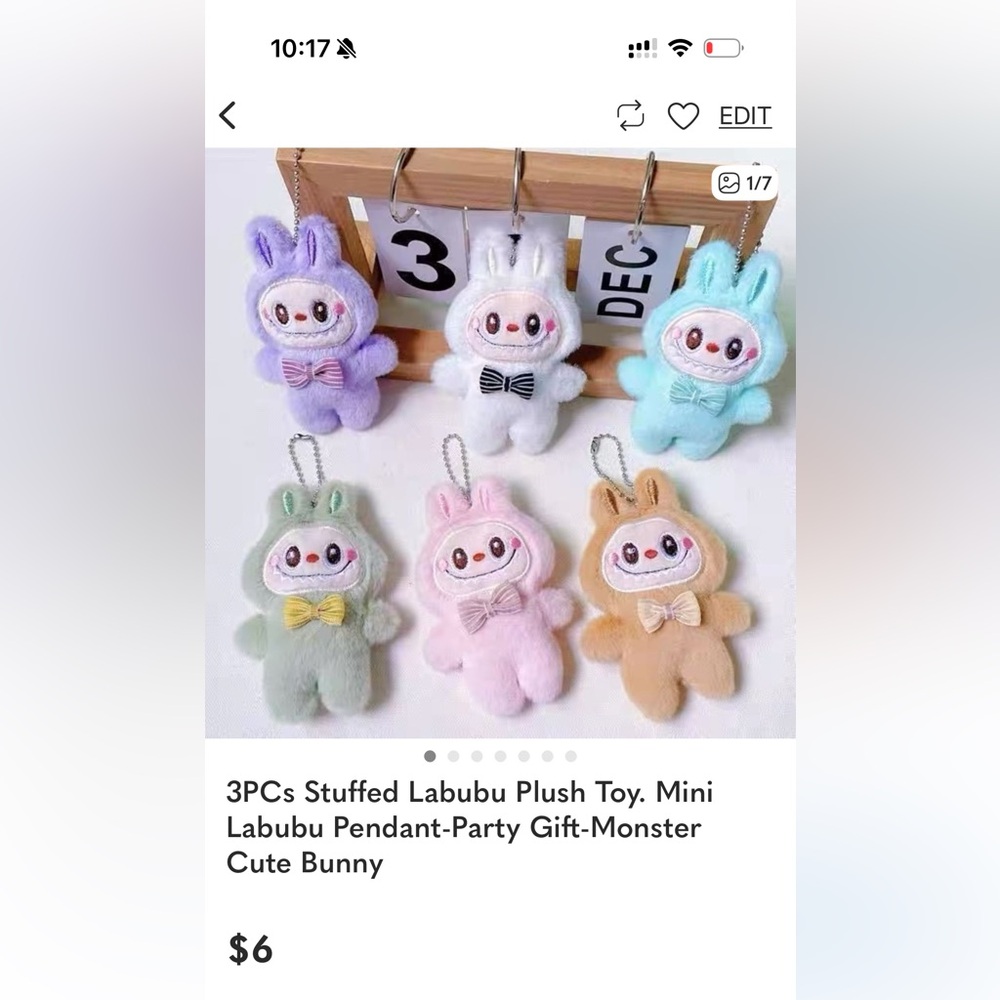 Bundled listing with 8PC very mini Labubu Charms & 6PCs mini Labubu Plush toys - Picture 2 of 2